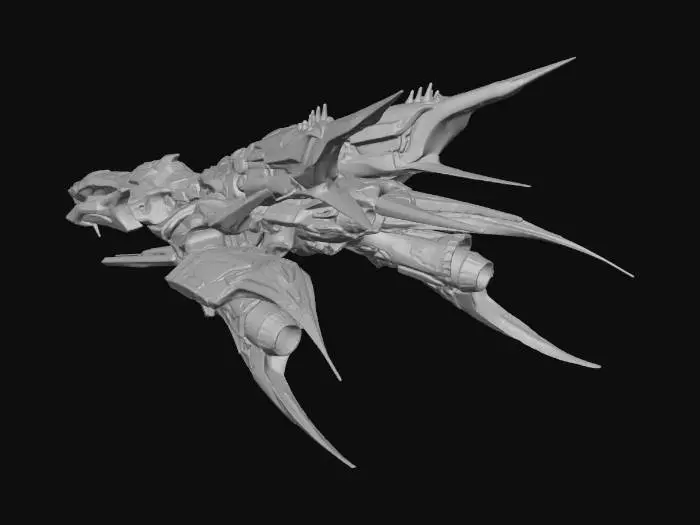 3D model for Crimson Starship