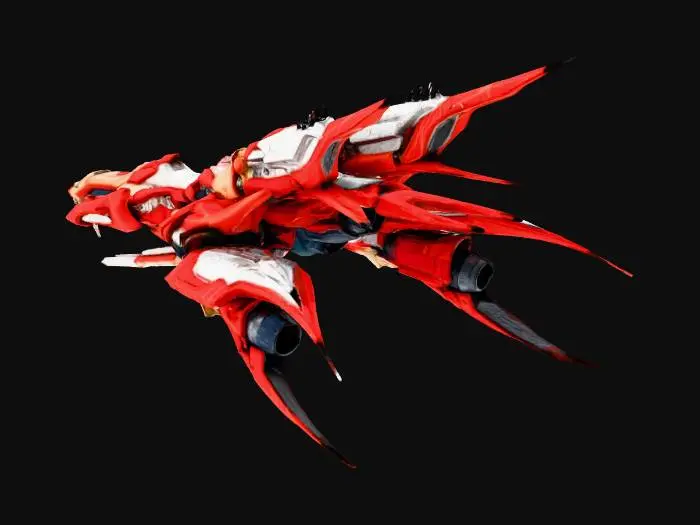 3D model for Crimson Starship