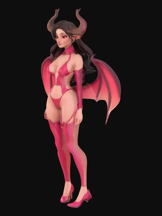 3D model for Demoness in Red