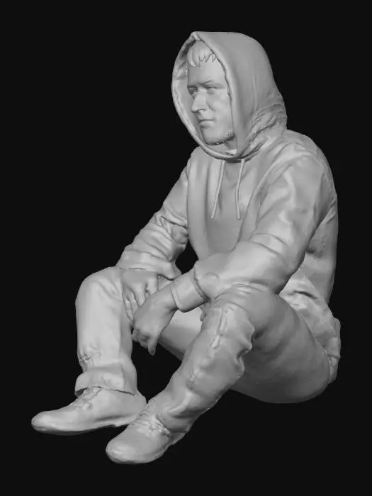 3D model for Man in Yellow Hoodie