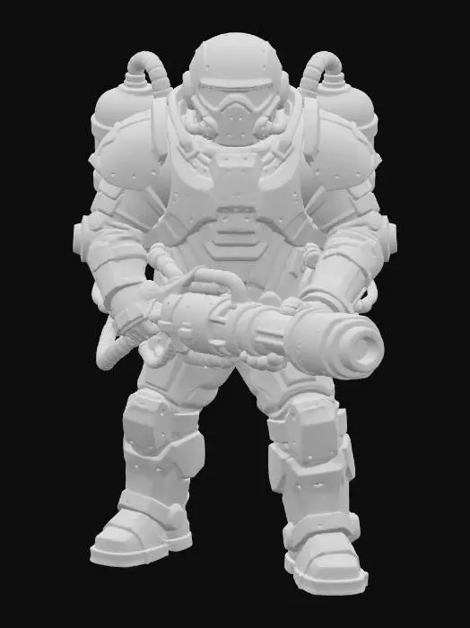 3D model for Flamethrower trooper