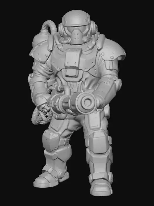 3D model for Flamethrower trooper