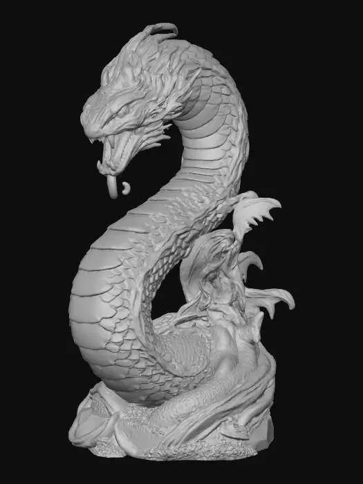 3D model for Jormungandr statue no background