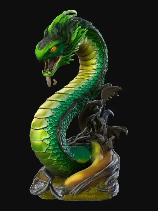 3D model for Jormungandr statue no background