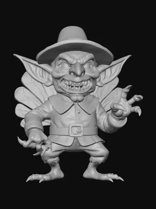 3D model for Goblin Pilgrim Turkey, #Thanksgiving#