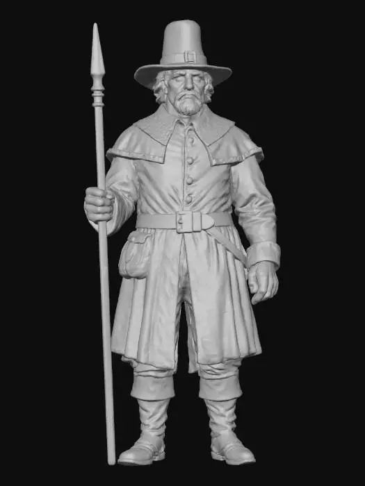 3D model for Pilgrim with Spear, #Thanksgiving#