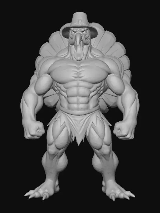 3D model for Mighty Gobbler, #Thanksgiving#