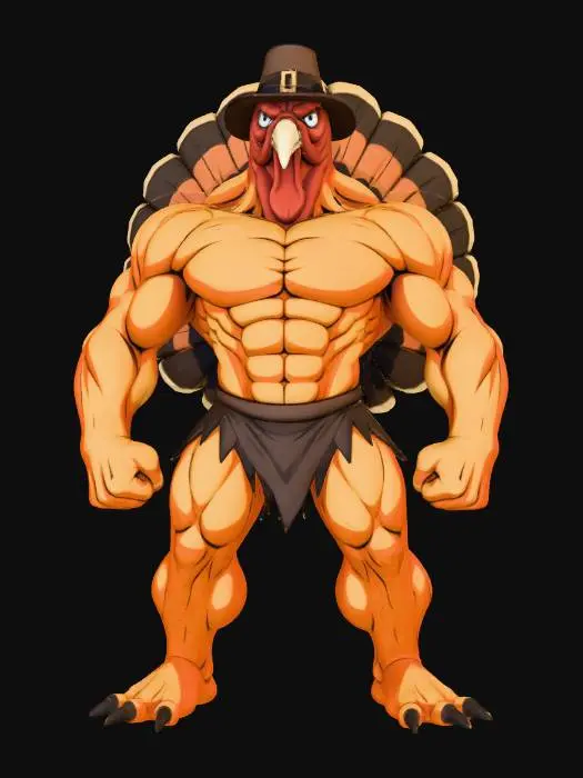 3D model for Mighty Gobbler, #Thanksgiving#