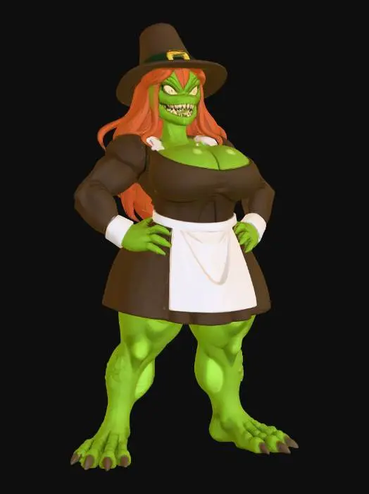 3D model for Pilgrim Monster Mash, #Thanksgiving#