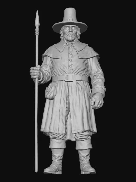 3D model for Pilgrim with Spear, #Thanksgiving#
