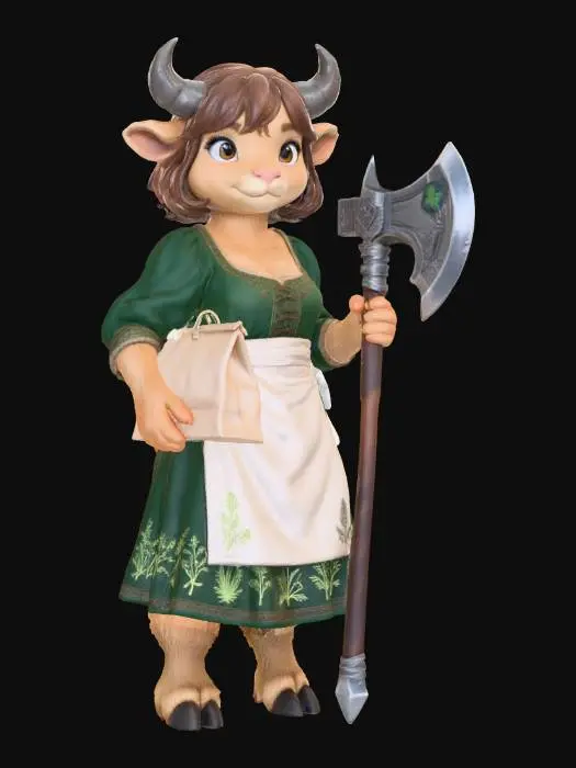 3D model for Herbalist Warrior, #Thanksgiving#