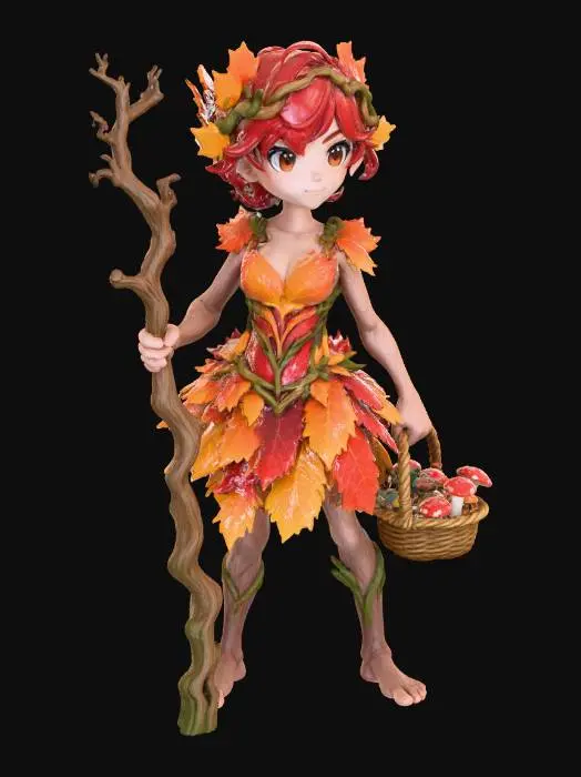 3D model for Autumn Sprite, #Thanksgiving#