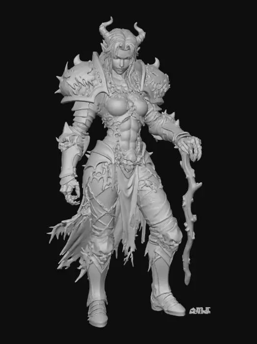 3D model for Moonlit Warrior of Halloween, #Halloween2025#