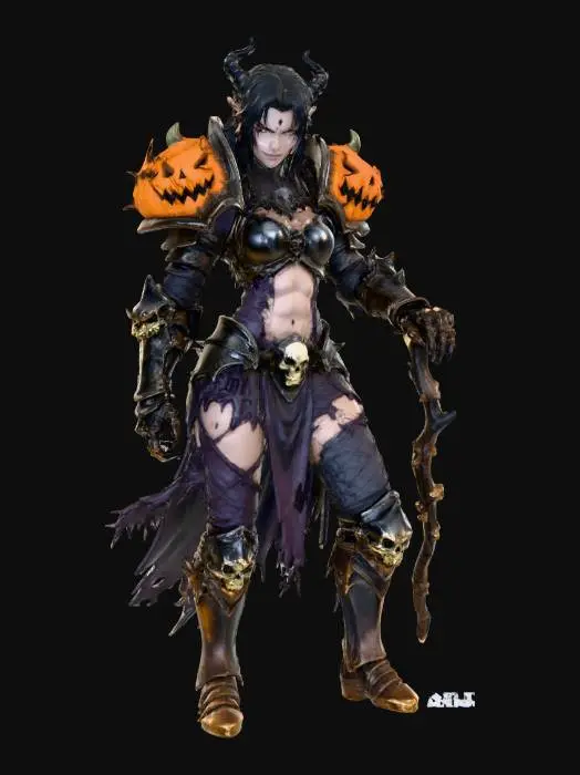 3D model for Moonlit Warrior of Halloween, #Halloween2025#