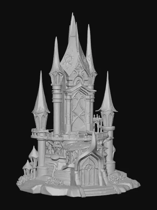 3D model for Elven command center no background