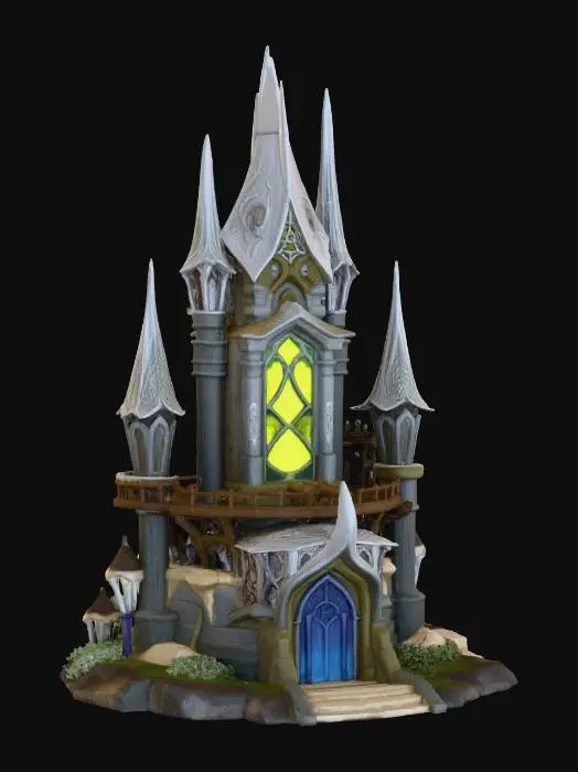 3D model for Elven command center no background