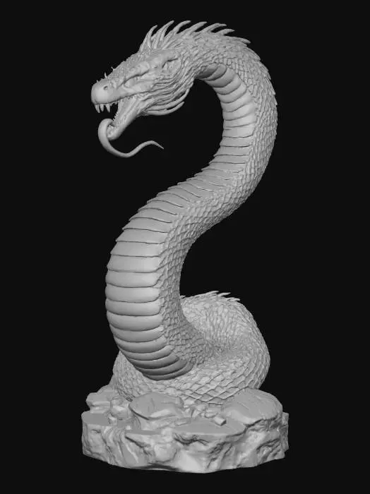 3D model for Jormungandr statue no background