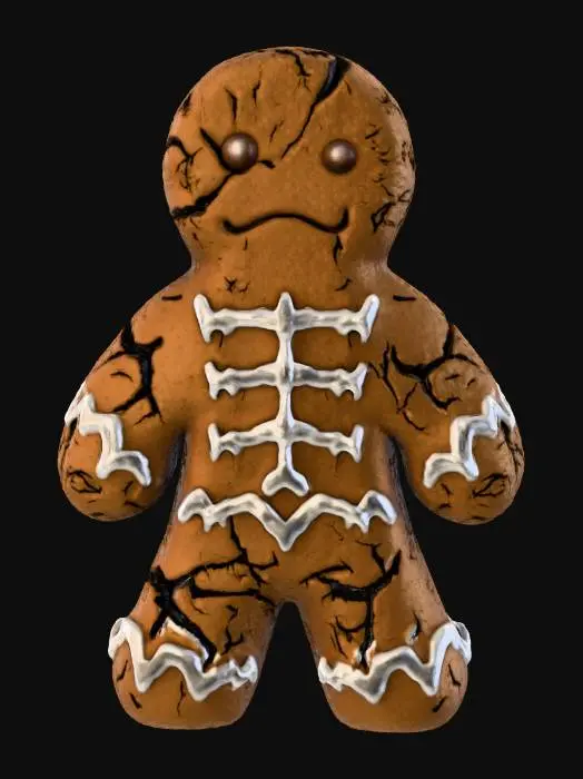 3D model for Cracked Gingerbread Guardian, #Christmas2025#