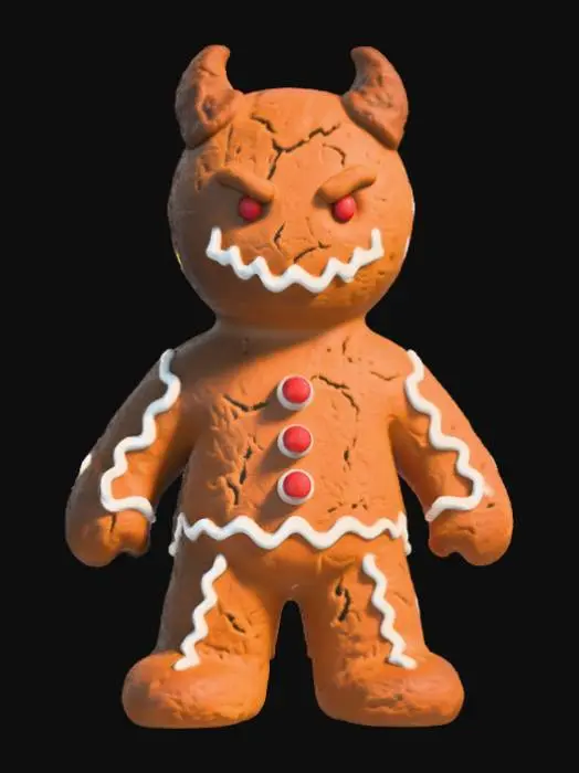 3D model for Gingerbread Devil Cookie, #Christmas2025#