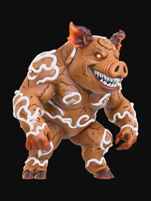 3D model for #Christmas2025#, gingerbread piggy