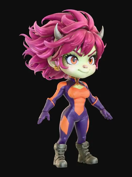 3D model for Pixie Warrior