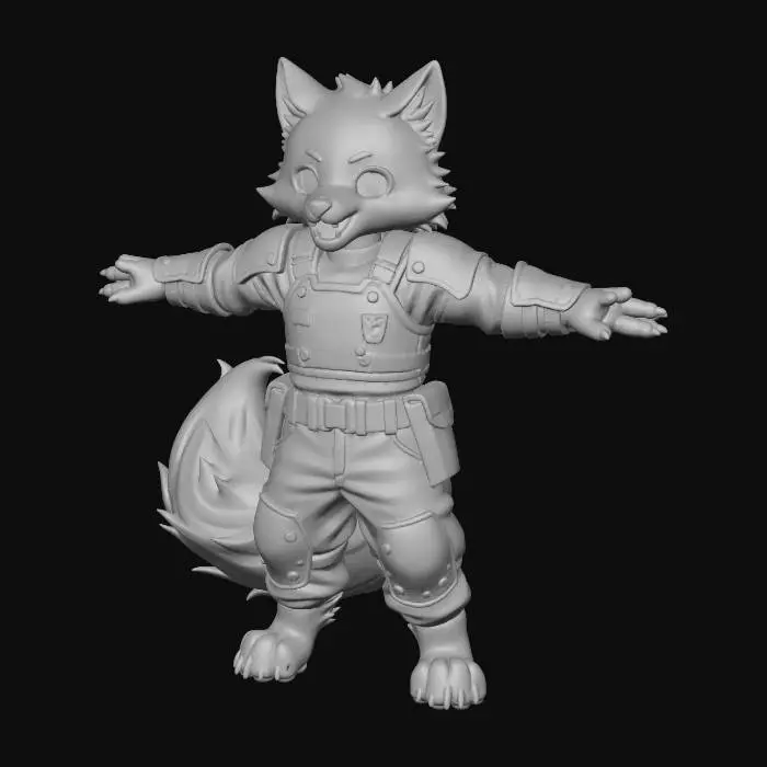 3D model for Wolf Soldier Pup