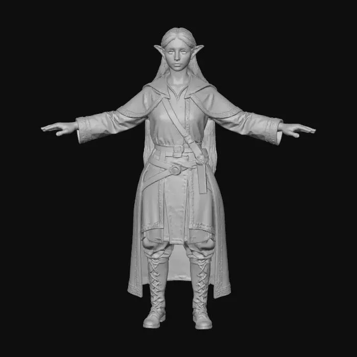3D model for elven trader no background
