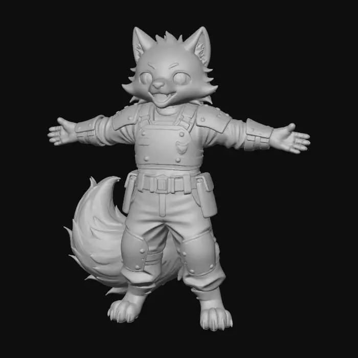 3D model for Wolf Soldier Pup