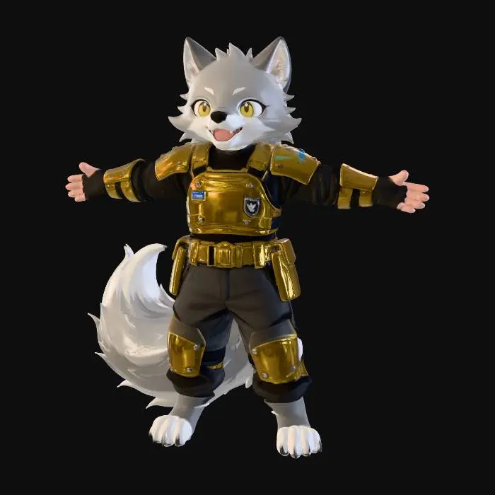 3D model for Wolf Soldier Pup