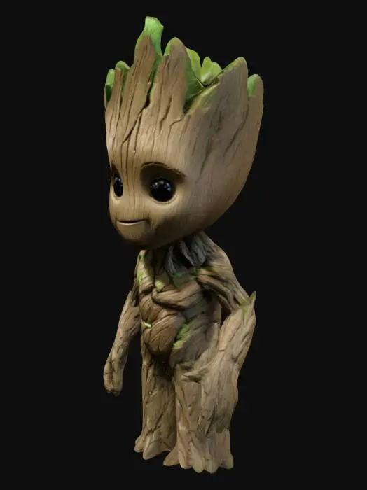 3D model for vygeneruj mi prosím postavu groota ze strážců galaxie