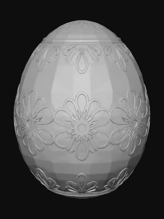 3D model for Blue Daisy Easter Egg