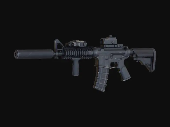 3D model for Rifle with Suppressor