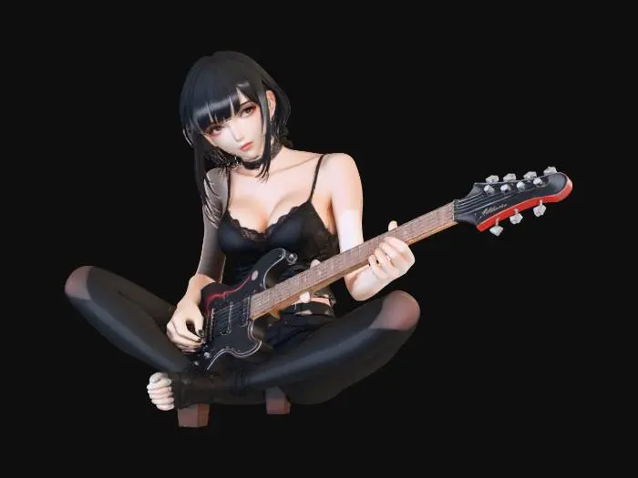 3D model for Guitar Serenade