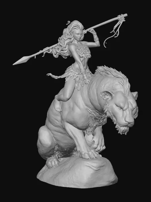 3D model for Warrior and Lioness
