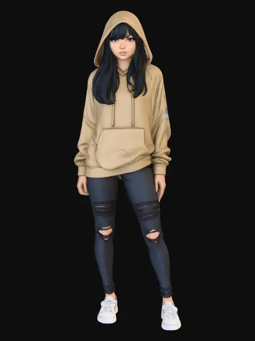 3D model for Hooded Style