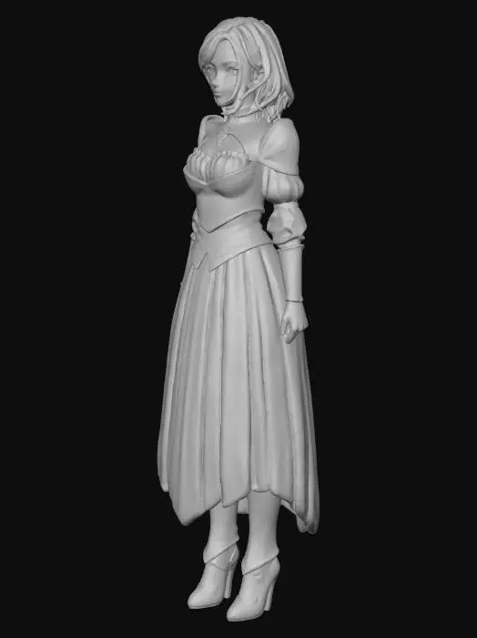 3D model for Market Gathering at Dusk