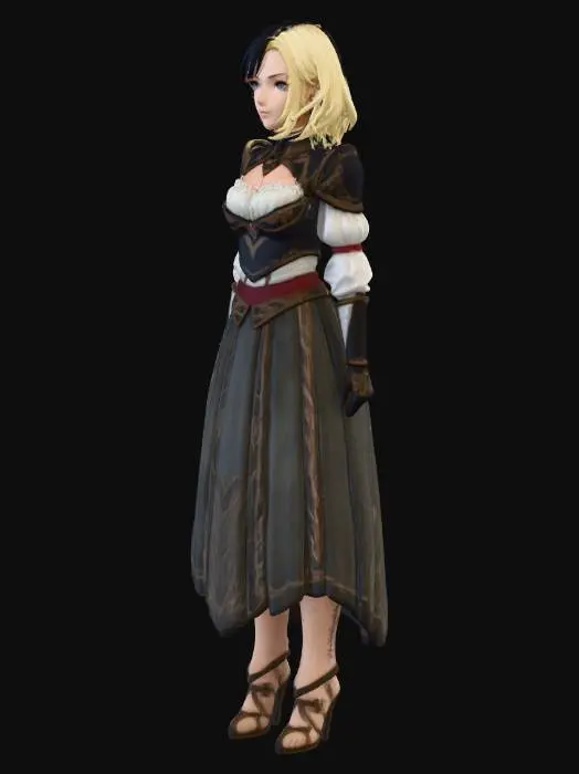 3D model for Market Gathering at Dusk