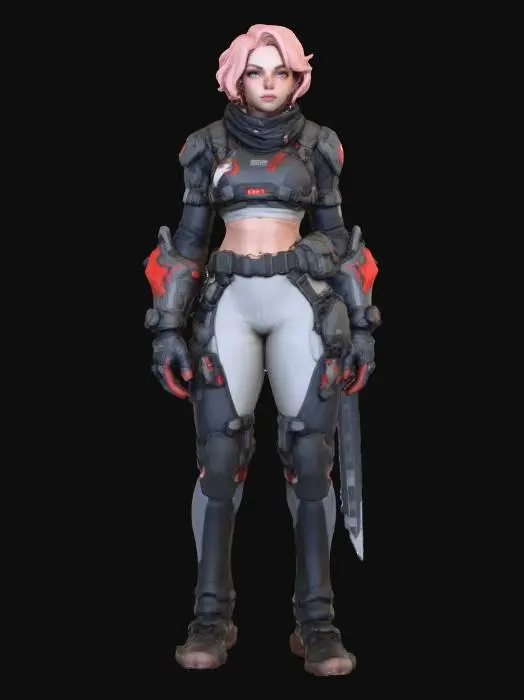 3D model for high detail rendering #4k #masterwork # sculpt details