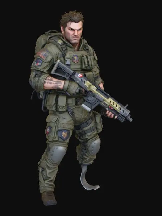 3D model for mix the references to design a enemy combatant
#game asset
#Sculpt details