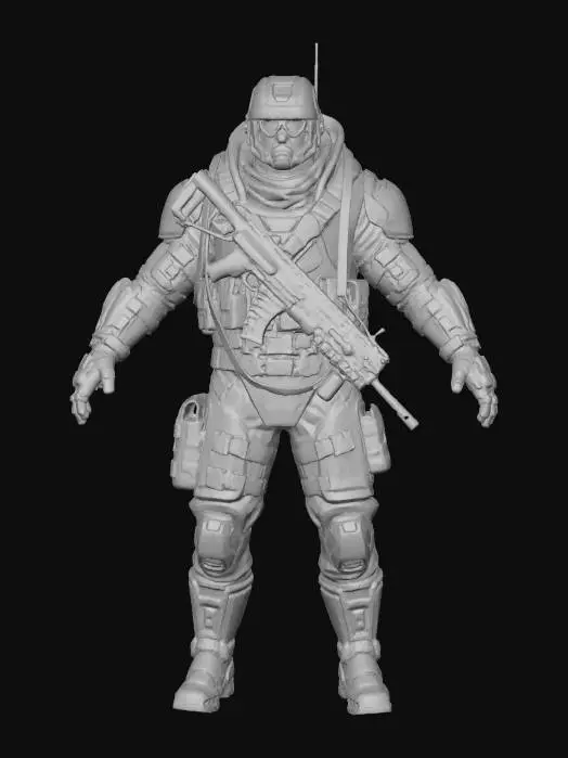 3D model for mix the references to design a enemy combatant
#game asset
#Sculpt details