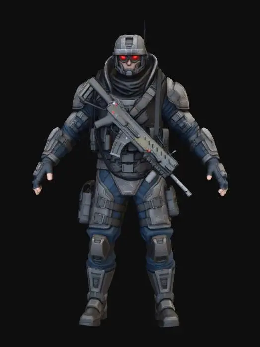 3D model for mix the references to design a enemy combatant
#game asset
#Sculpt details