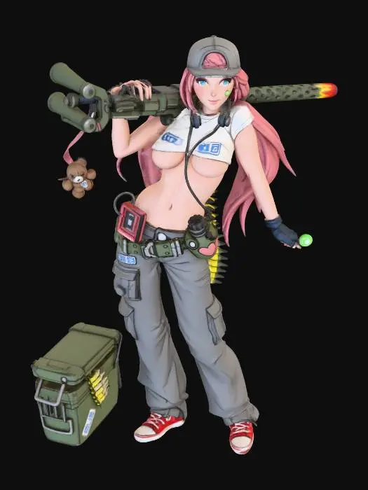 3D model for Gunner Girl