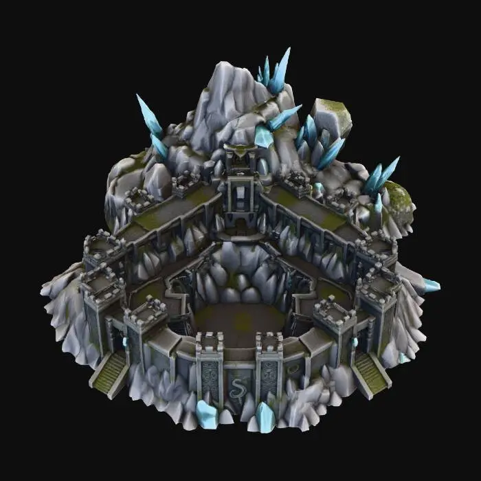 3D model for Mountain Fortress Blueprint