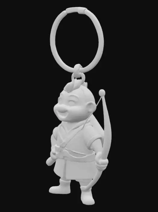 3D model for Брелок в стиле человека лука с прикольными эмоциями не похожий не на кого