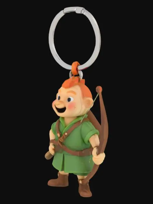 3D model for Брелок в стиле человека лука с прикольными эмоциями не похожий не на кого