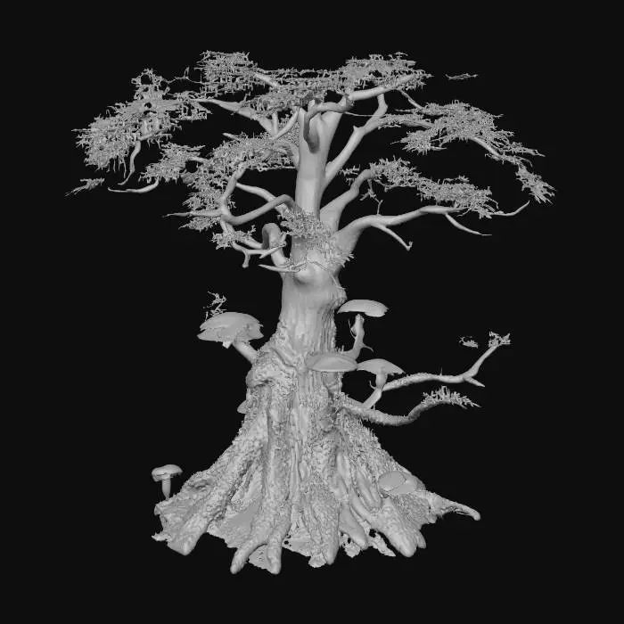 3D model for Generate a big tree ,from the hobbit movie ,fantasy tree 