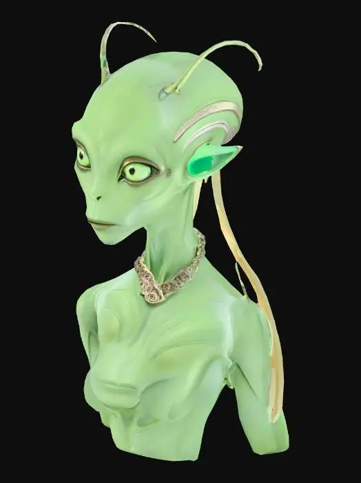 3D model for Weibliches Alien ohne Umhang
