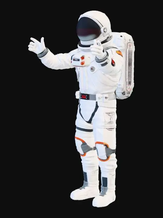3D model for Weltraumforscher im Schutzanzug