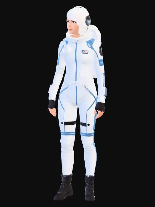 3D model for Weibliches Weltraumforscher mit leichtem Kombi ohne Helm