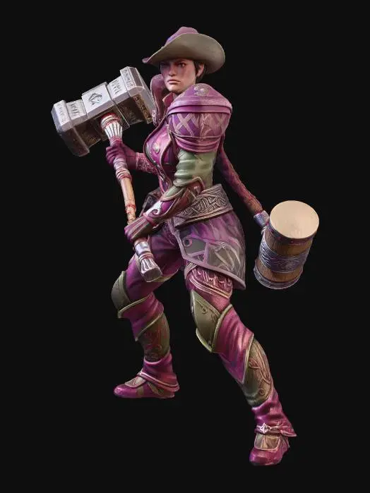 3D model for Barbarian Neverwinter Online